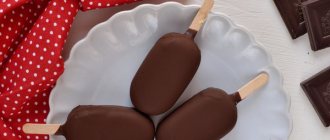 Эскимо на палочке в шоколадной глазури