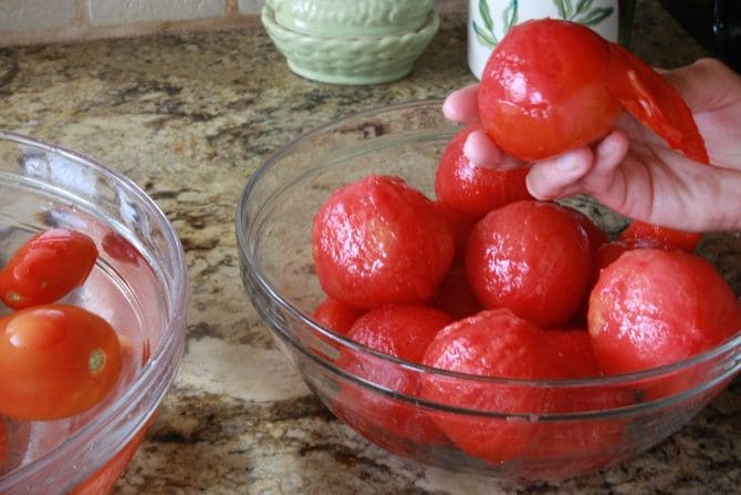 Photo of salted tomatoes