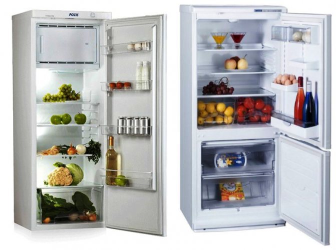 однокамерный и двухкамерный холодильники